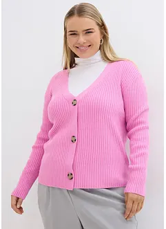 Gerippte Strickjacke, bonprix