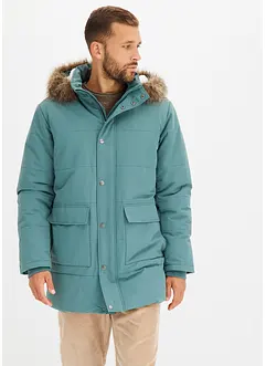 Lange Steppjacke mit Fellkapuze, bonprix