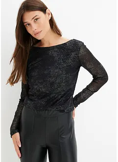 Langarmshirt mit Mesh, bonprix