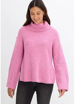 Rollkragenpullover mit Seitenschlitzen, bonprix