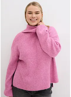 Rollkragenpullover mit Seitenschlitzen, bonprix