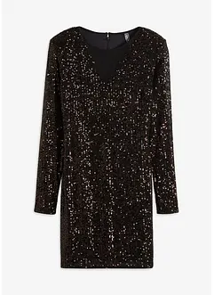 Robe à sequins et épaulettes, bonprix