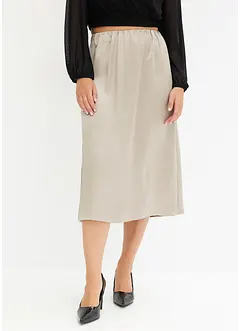 Jupe midi en satin, bonprix