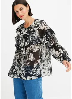 Bluse mit Volants, bonprix