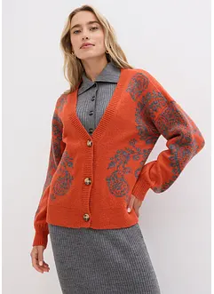 Strickjacke mit Ornament, bonprix