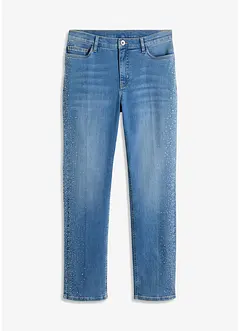 Straight-Jeans mit Strass-Applikation, bonprix