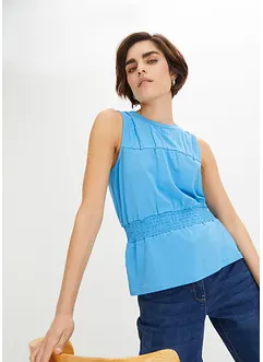 T-shirt à détails smockés, bonprix