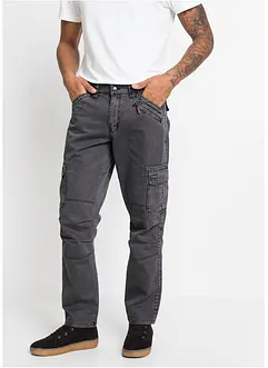 Pantalon cargo 100% coton, coupe droite et loose, bonprix