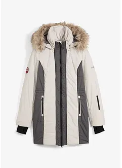 wasserabweisender Outdoor-Kurzmantel mit Fellimitat, bonprix