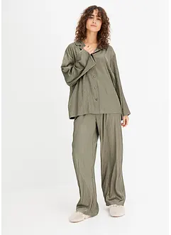 Oversized Pyjama aus Satin mit Schimmereffekt, bonprix