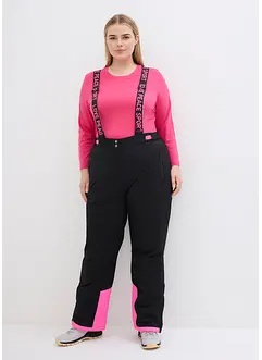 Ski Funktions-Thermohose mit abnehmbaren Trägern, wasserdicht, Straight, bonprix
