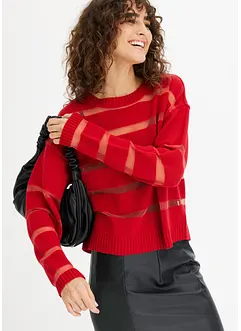 Pullover mit Mesh-Einsatz, bonprix