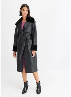 Manteau enduit avec col accrocheur, bonprix