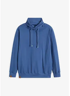 Schalkragen-Sweatshirt aus reiner Bio-Baumwolle, bonprix