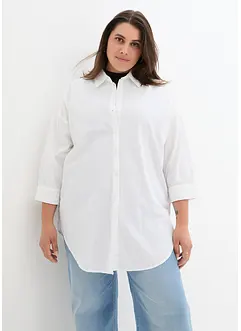 Chemisier oversize en coton, manches 3/4, bonprix