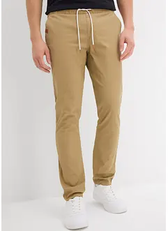 Pantalon droit stretch à taille élastiquée, Regular Fit, bonprix