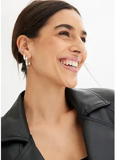 Set de créoles et ear cuffs (ens. 11 pces.), bonprix