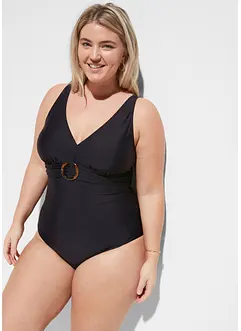 Maillot 1 pièce sculptant, maintien léger, encolure V, bonprix