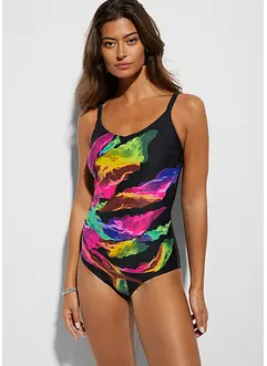 Maillot 1 pièce sculptant, maintien léger, col V, bonprix