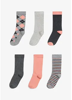 Lot de 6 paires de chaussettes coton, bonprix