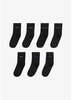 Lot de 7 paires de chaussettes mi-hautes, bonprix