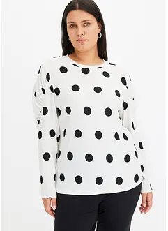 T-shirt manches longues en crêpe texturé, bonprix