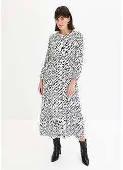 Robe midi en crêpe texturé, bonprix