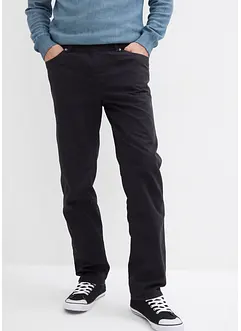 Lot de 2 pantalons droits taille élastiquée 100% coton, Regular, bonprix