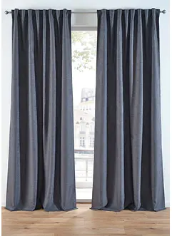 Rideau occultant texturé (2 pces), bonprix