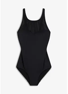 Medium Shape-Badeanzug mit transparentem Mesh, bonprix