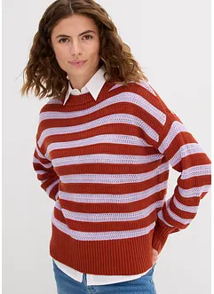 Boxy-Pullover in Ajour-Strick, bonprix