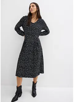 Baumwoll-Jerseykleid, Midilänge, bonprix