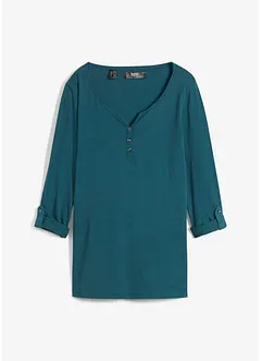 Shirt mit Knopfleiste aus reiner Bio-Baumwolle, bonprix