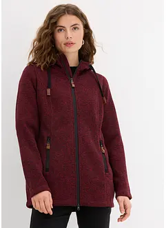 Strickfleecejacke mit Kapuze, bonprix