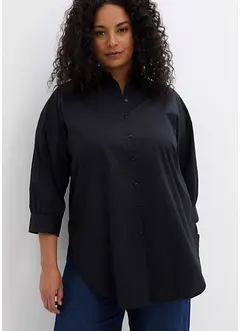 Chemisier oversize en coton, manches 3/4, bonprix