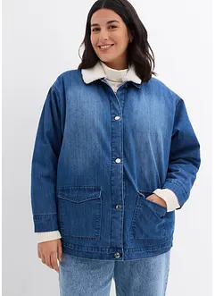 Jeansjacke mit Teddykragen, wattiert, bonprix