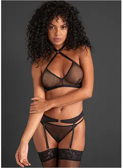 Soutien-gorge brassière + string + porte-jarretelles (ens. 3 pces), VENUS