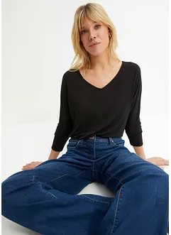 Oversized-Shirt aus fließender Viskose, bonprix
