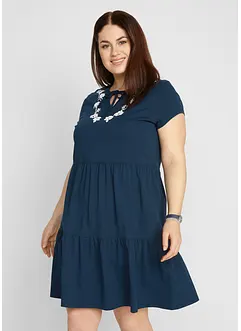 Baumwoll Tunika-Kleid, kurzarm, bonprix