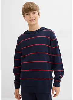 Pull en fine maille à capuche, bonprix