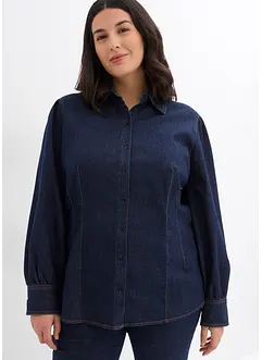 Chemise en jean à manches ballon, bonprix