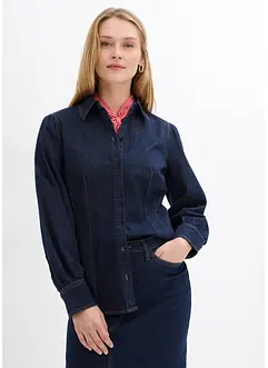 Chemise en jean à manches ballon, bonprix