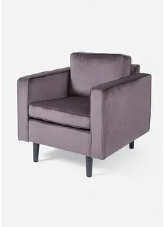 Fauteuil en velours, bonprix