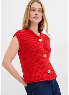 Gilet sans manches en maille avec des poches, bonprix