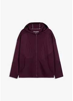 Funktions-Sportjacke mit transparentem Mesh, oversized, bonprix