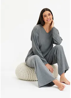 Oversized Loungewear Hausanzug aus weicher Rippe, bonprix