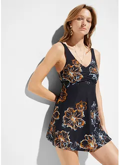 Robe de bain sculptante, maintien modéré, col V, bonprix