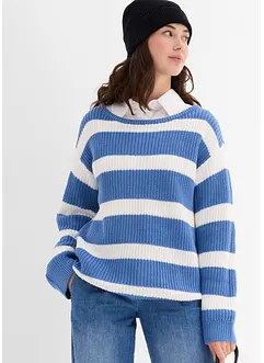 Pull oversize rayé, bonprix