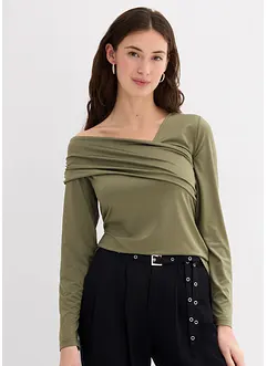 Langarmshirt mit Raffung, bonprix