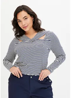 Langarmshirt mit Ausschnittdetail, bonprix